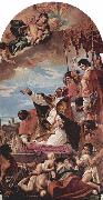 Sebastiano Ricci Furbitte Papst Gregor des Groben  bei Maria oil painting reproduction